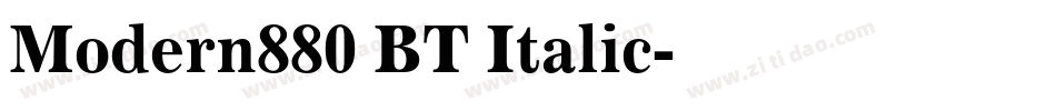 Modern880 BT Italic字体转换